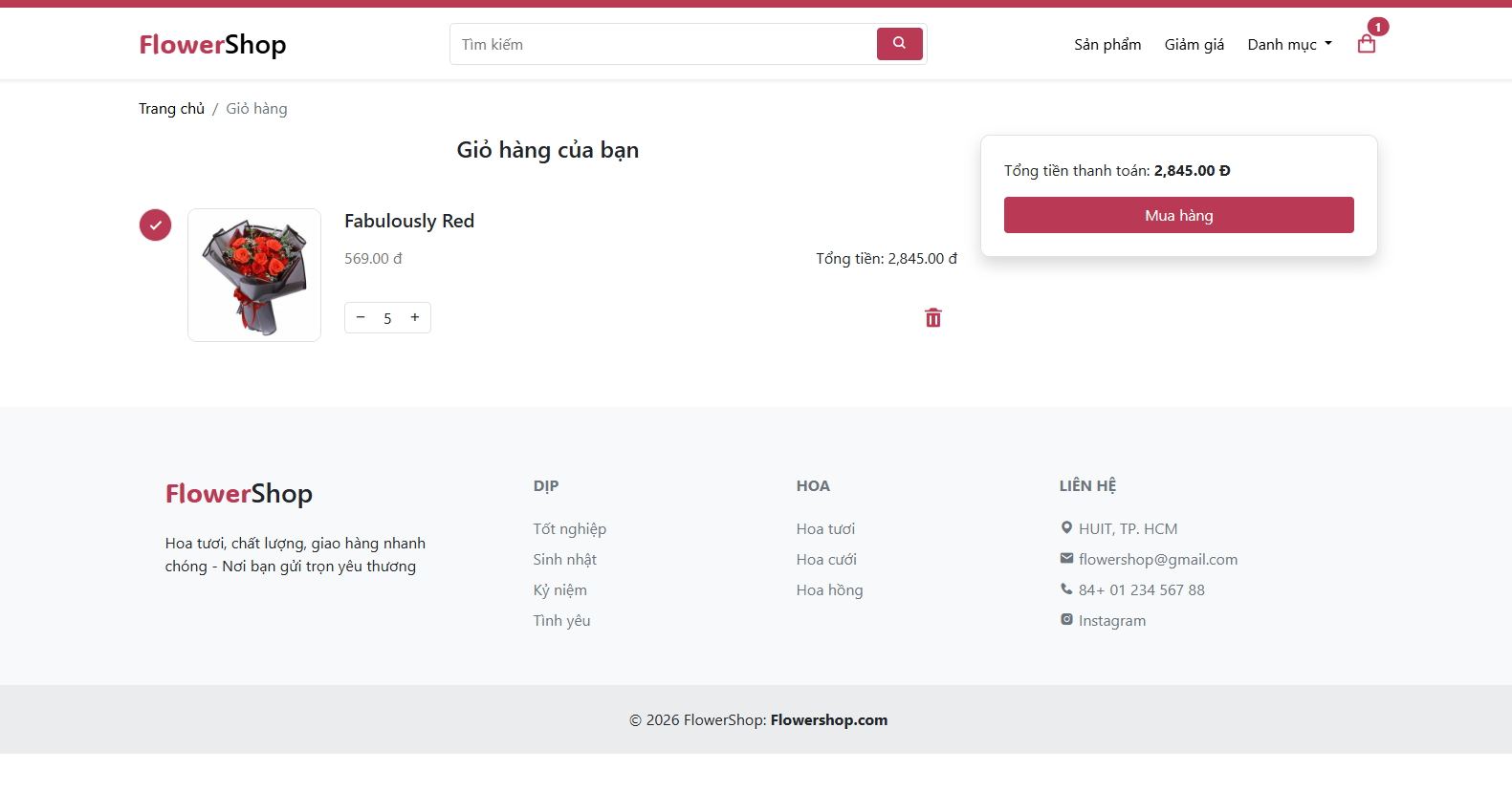 giao diện bán hàng,giao hàng,bán hoa